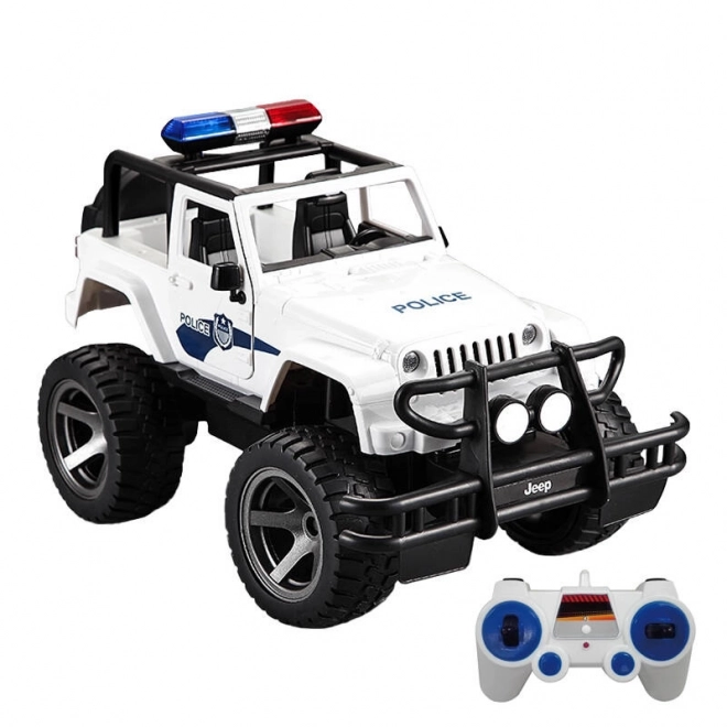 Afstandsbediende auto 1:12 Double Eagle (wit) Jeep (Politie) E550-003