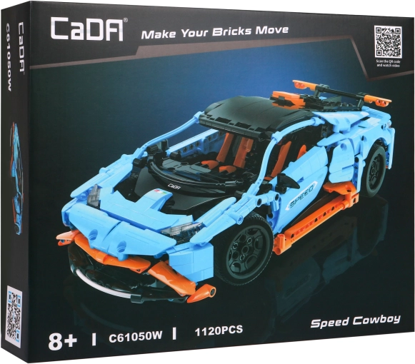 Technische bouwset CaDA 1120 onderdelen - Raceauto Speed Cowboy voor kinderen 8+