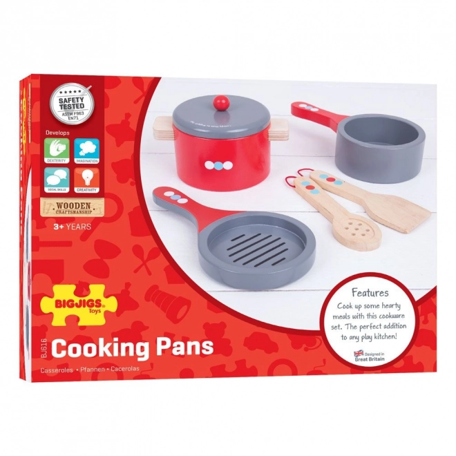Bigjigs Toys Houten Servies Set met Stippen