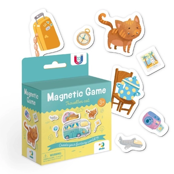 Magnetisch spel Kat en reizen