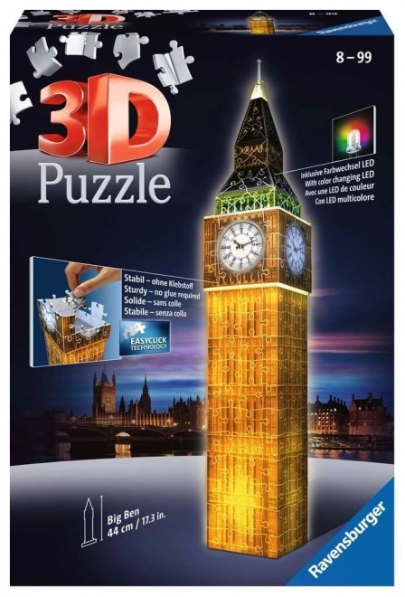 Puzzel 216 stukken 3D Big Ben Nacht