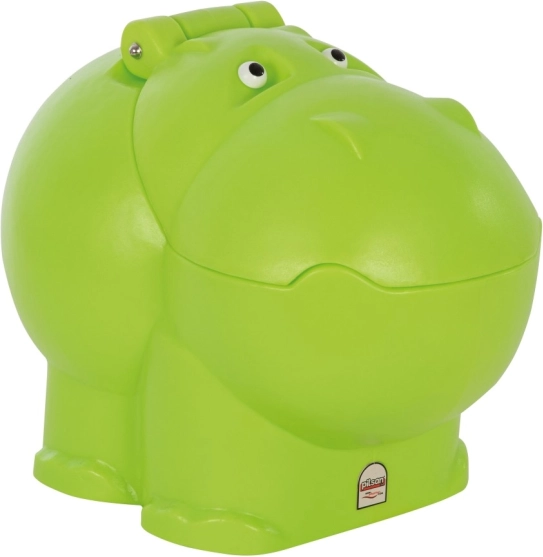 Kunststof speelgoedbox Nijlpaard groen