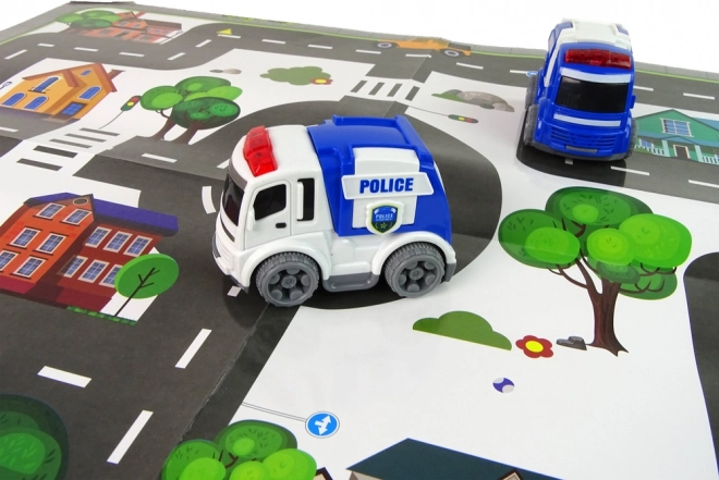 Educatieve kaart en verkeersborden