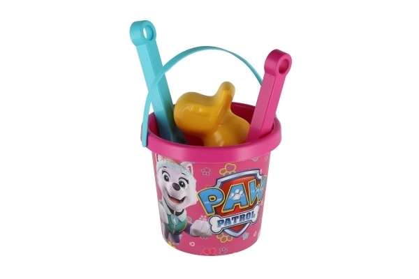 Zandset 5st plast Paw Patrol/Reddingshonden roze in net 12x22x12cm 12m+ Wader