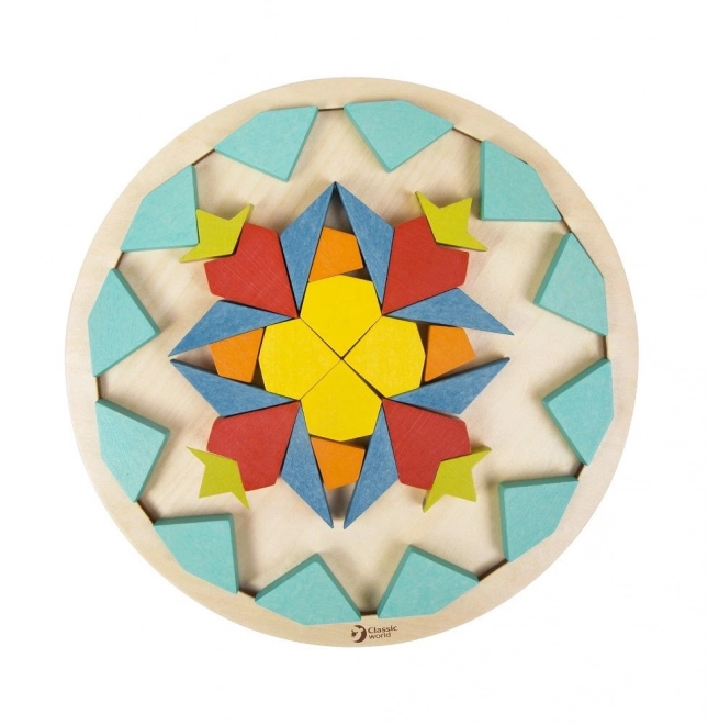 Montessori puzzel mandala - patronen, vormen en kleuren