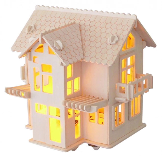 Houten 3D puzzel Europese villa