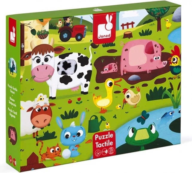 JANOD Voelpuzzel Dieren op de boerderij 20 stukjes