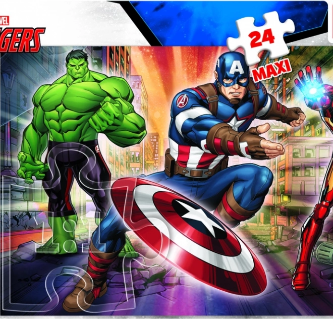 Puzzel 24 maxi stukjes in de wereld van de Avengers