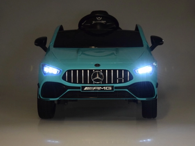 Elektrische kinderauto Mercedes AMG CLA 45s met schommelfunctie – Blauw