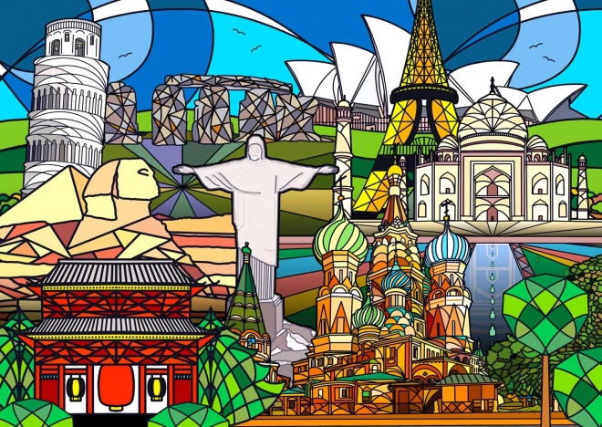 Puzzel Wereldmonumenten 1000 Stukjes