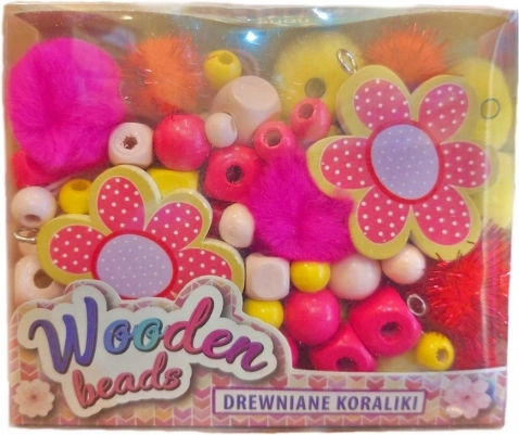 Houten kralen klein roze – creatieve set voor het maken van sieraden