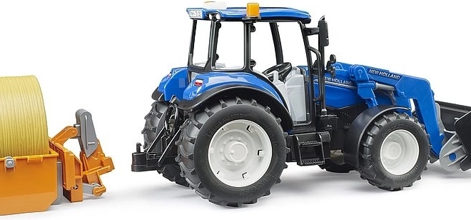 Bruder Tractor New Holland T5.120 met voorlader en kipwagen