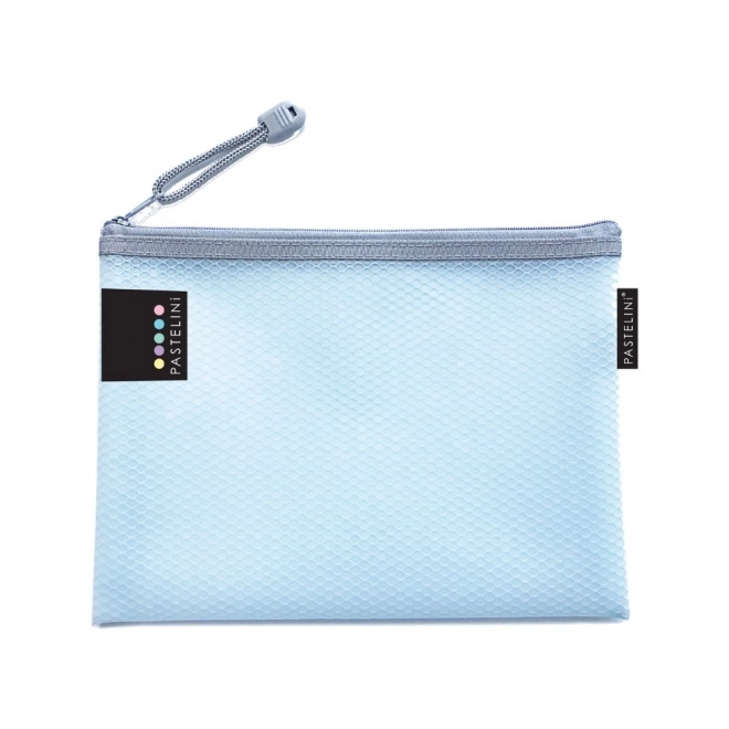 Mesh-envelop met rits A5 PASTELINI blauw