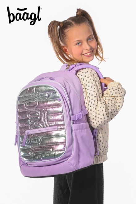 Baagl Set 3: Rugzak, Etui en Zak Lavender