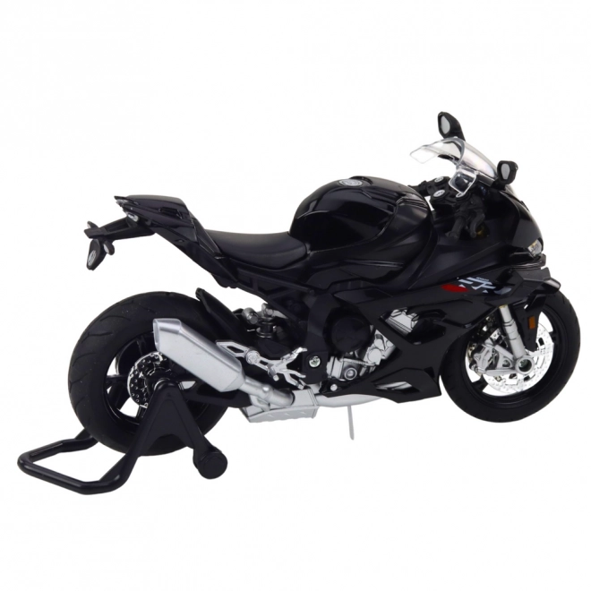 Metalen model van sportmotor met verlichting en geluid zwart 1:12