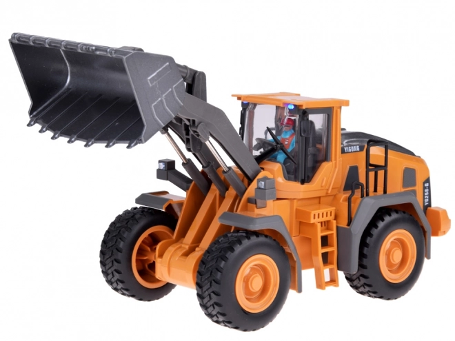 RC bouwbulldozer met beweegbare arm en lichten
