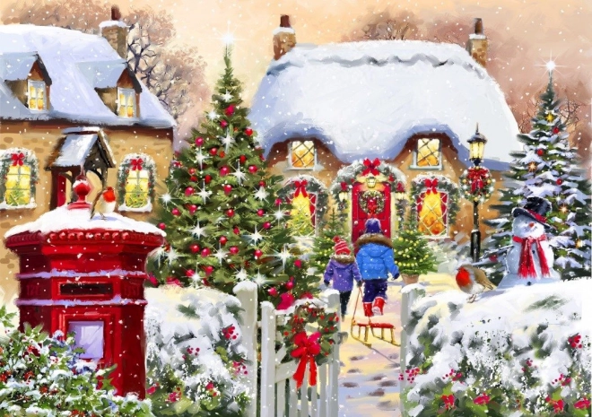 Puzzel Winterhuisje 1000 stukjes