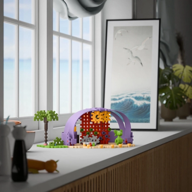 Creatieve bouwset Mini Waffle - Diplodocus en scène 148 stuks