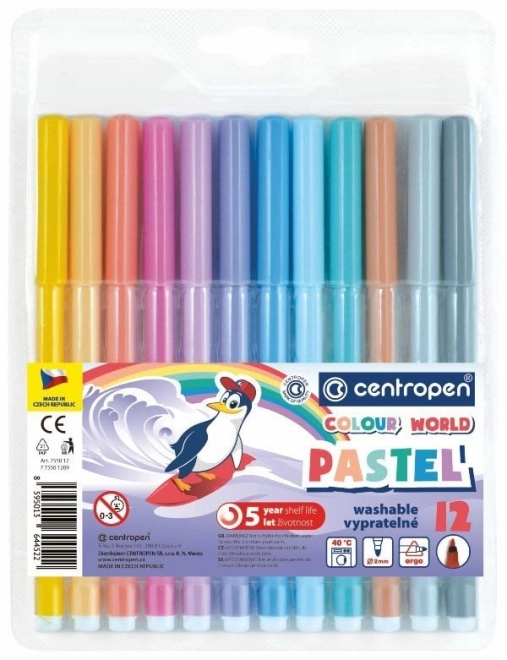 CENTROPEN Fixy 12 kleuren Pastel