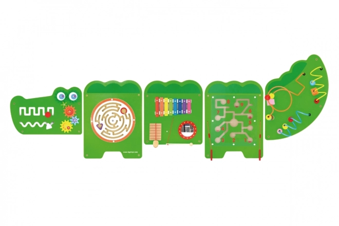 Houten montessori wandpaneel - krokodil