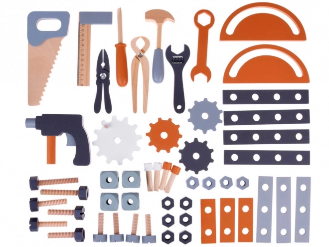 Houten werkplaats set voor kinderen met gereedschap