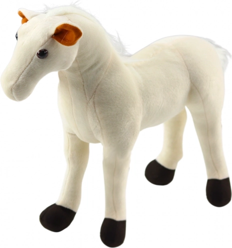 Witte pluchen paard 40 × 37 cm