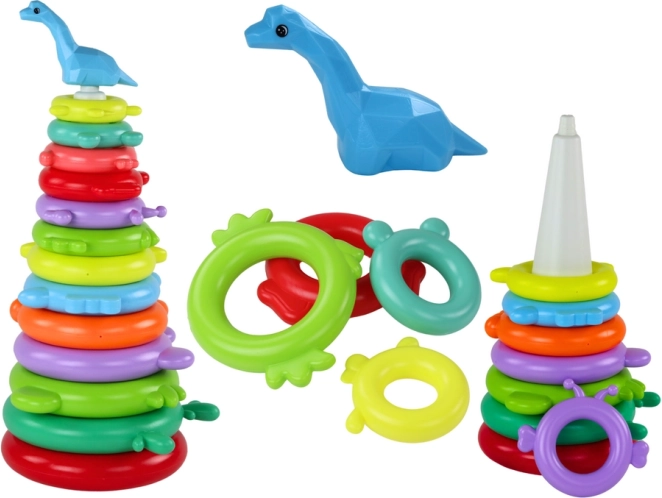 Kleurige stapelpiramide giraffe – 13 ringen