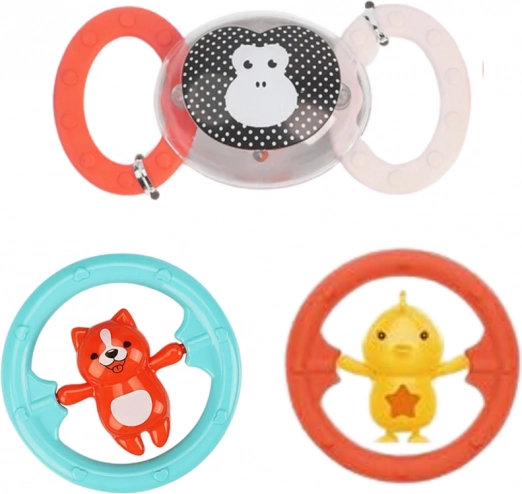 Set van rammelaars en bijtringen voor baby's Dieren 6 stuks