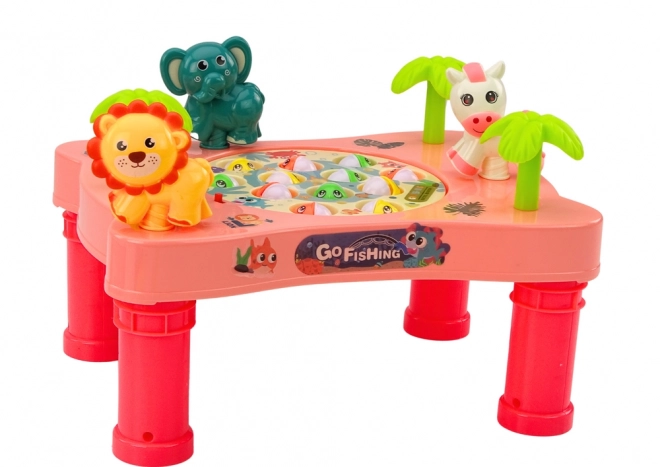 Roze visvangst speeltafel