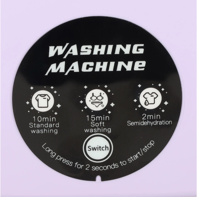 Opvouwbare reis mini wasmachine 8L paars
