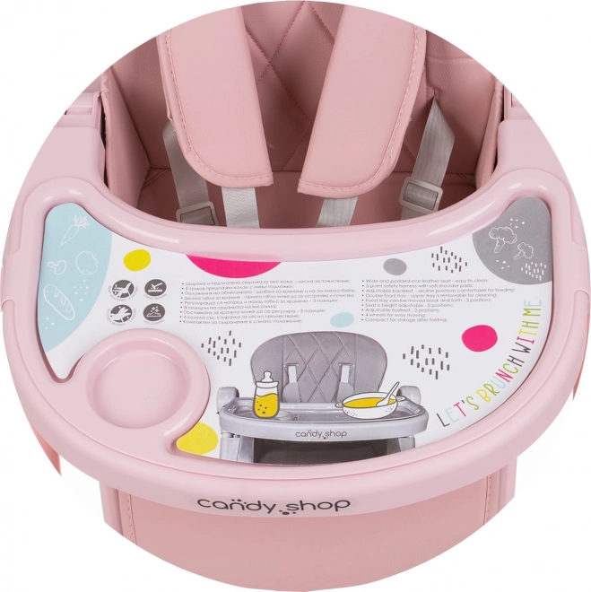CHIPOLINO eetstoel Candy Shop Flamingo