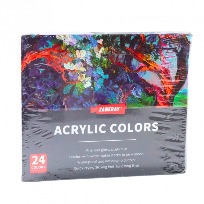 Set acrylverf voor kunstenaars 24×12 ml in tubes – rijk gepigmenteerd