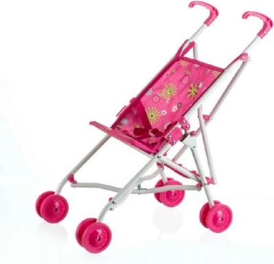 Poppenwagen – paraplumodel, metaal-kunststof, inklapbaar