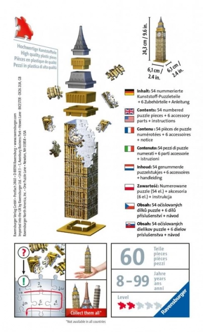 Mini gebouw - Big Ben 54 stukken