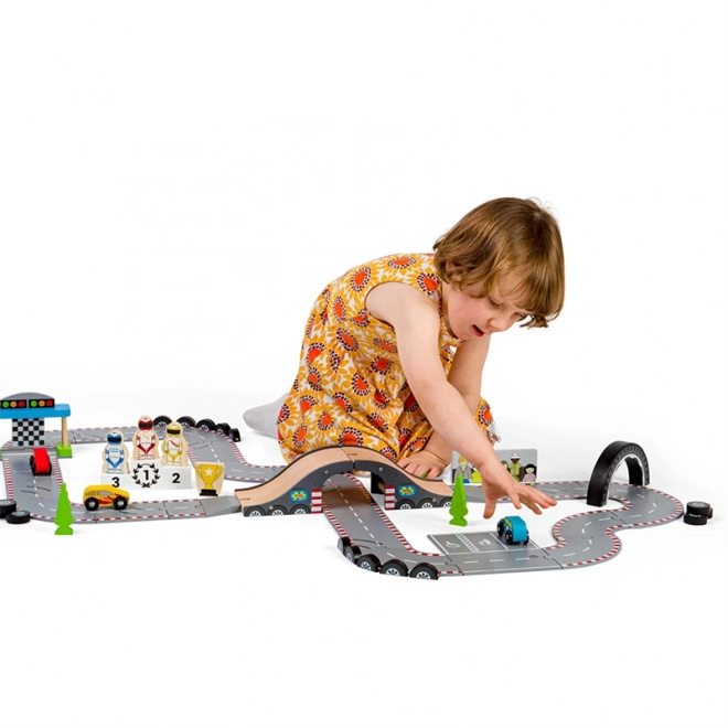 Bigjigs Rail Houten Racebaan Wedstrijddag