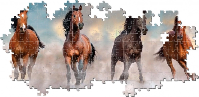 Puzzel 1000 Stukken Compact Panorama Paarden