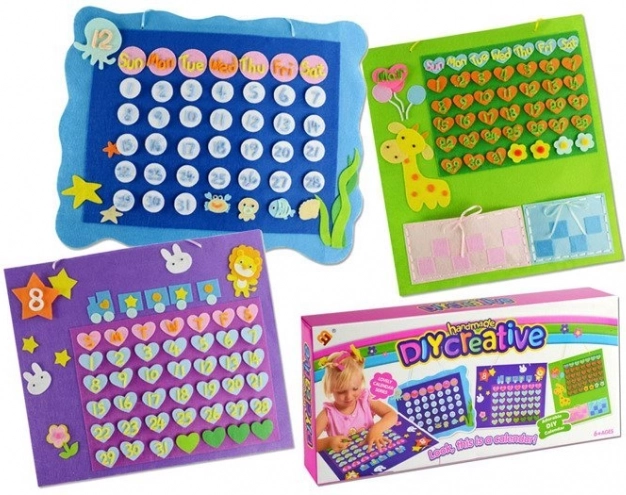 Textiele creatieve set – kinderkalender van vilt