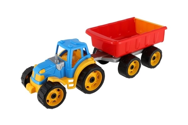 Tractor met aanhanger plastic 53cm vrijloop in net