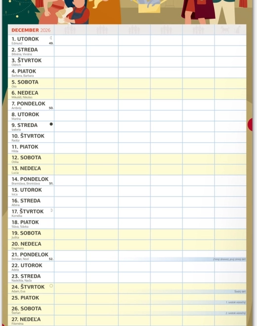 Muurkalender Familieplanner XXL 2026