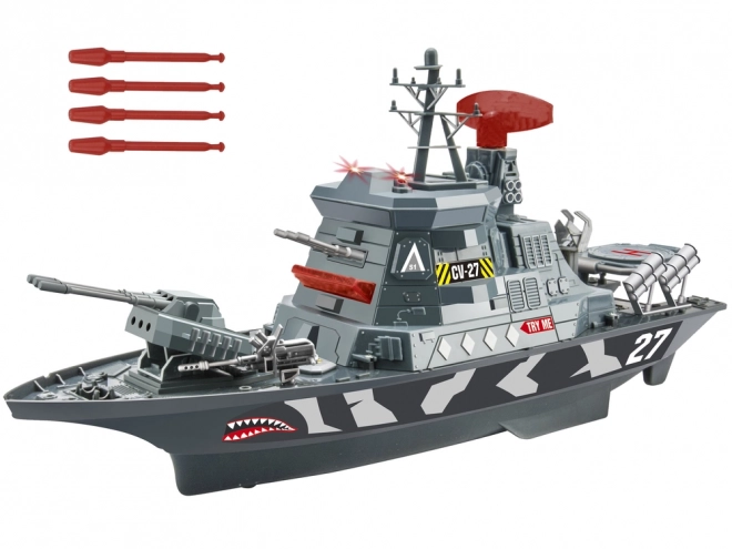 Militair kinderschip met licht en geluid
