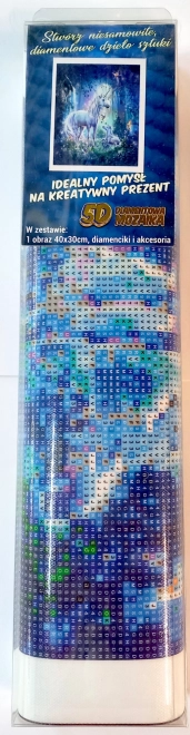 NORIMPEX Diamant schilderen Eenhoorns in het magische bos 30x40cm