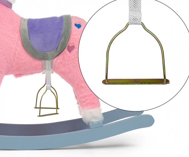 Roze hobbelpaard voor kinderen