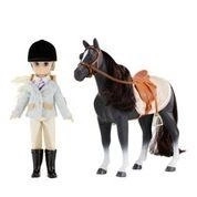 Lottie pop in rijstoutfit met paard