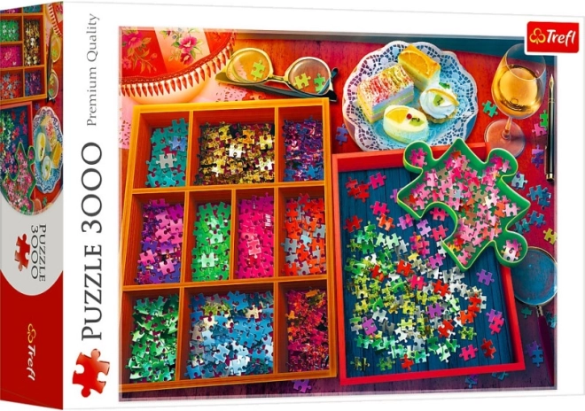 Puzzel 3000 stukjes Avond met puzzels
