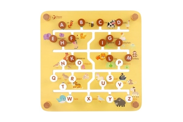 Houten educatief doolhof 2-in-1