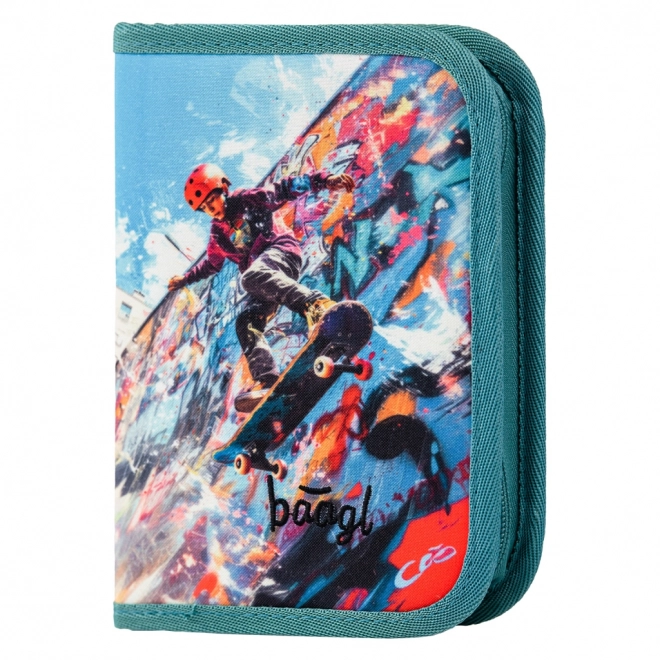 Set voor leerlingen Zippy Skatepark: rugzak, etui, zak, schort en portemonnee