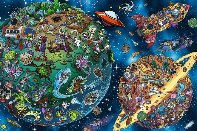 Puzzel Treflíci in de ruimte