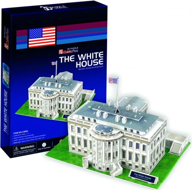 CUBICFUN 3D-puzzel Witte Huis – 64 stukjes