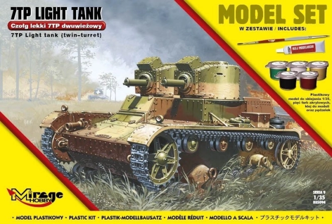 7TP Poolse lichte tank met twee torens bouwpakket 1:35