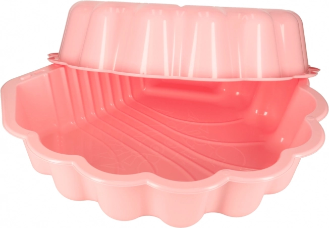 Afsluitbare schelp zandbak 2-in-1 - roze